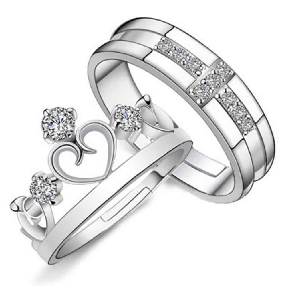 Недорогие обручальные кольца из серебра для свадьбы и помолвки
